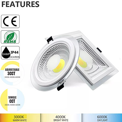 Recessed Glass LED Panel Lights