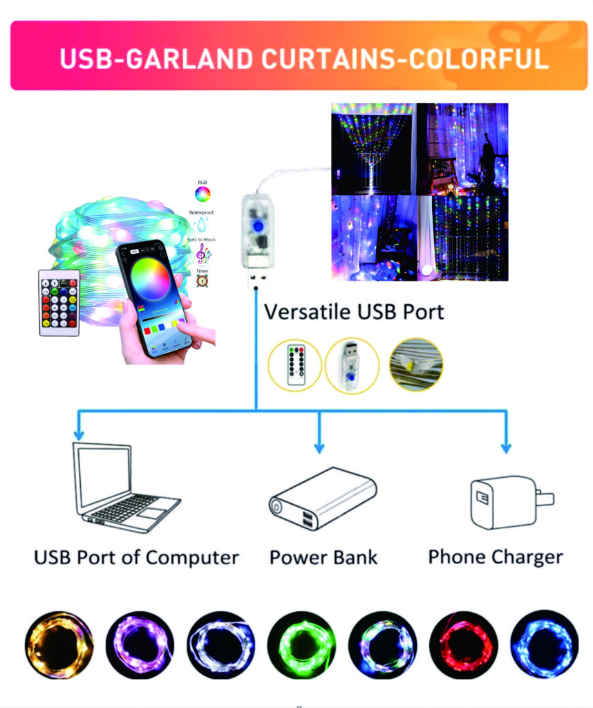 Curtain Lamp String 2 X2m AT-006