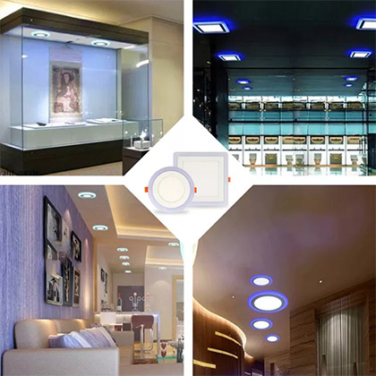 LED Two-Color Panel Light Flat Style
