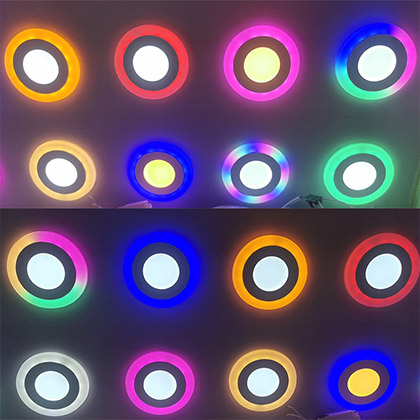 LED Two-Color Panel Light Flat Style